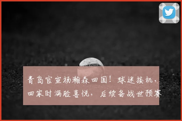 青岛官宣杨瀚森回国!球迷接机,回家时满脸喜悦,后续备战世预赛_进行_活动_特训